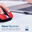 Promate EZGrip Ergonomic Wireless Mouse, Quick Forward/Back Buttons, Red CDCURSOR.RED