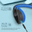 Promate Hi-Fi Stereo Bluetooth Wireless Over-Ear Headphones, Up to 10 Hours Playback, Integrated Mic, Blue CDNOVA.BL