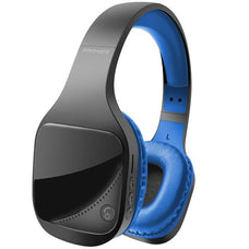 Promate Hi-Fi Stereo Bluetooth Wireless Over-Ear Headphones, Up to 10 Hours Playback, Integrated Mic, Blue CDNOVA.BL
