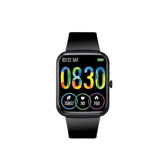 Promate IP67 Smartwatch with Fitness Tracker & Bluetooth Calling, 1.8" Hi-Res Display, Up to 15 Days Battery Life, Heart Rate, Step, Sleep Tracker, Black CDXWATCH-B18.BLK