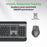 PROMATE Sleek Wireless Multimedia   Keyboard & Mouse Combo. Ergonomic Contoured 5 Button Mouse. Auto Sleep Function. Smart Nano Reciever. Wireless Range 10m. Black Colour CDPROCOMBO-9.BLK