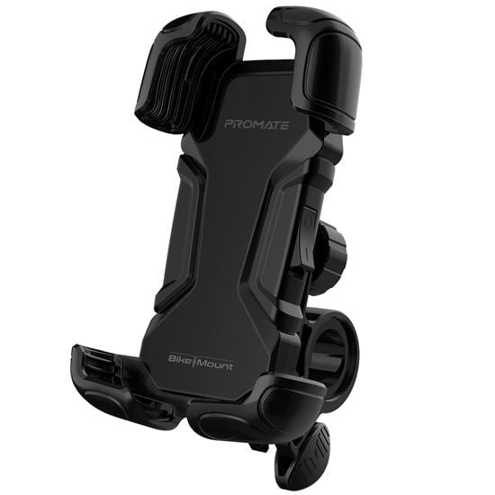 Promate Smartphone Bike Mount for 12cm to 17.5cm Devices, Quick Mount, 360 Degree Rotation, Secure Locking System, Low Vibration Mount, Black CDBIKEMOUNT.BLK