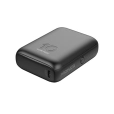 Promate Ultra-Mini Power Bank with USB-C Input, Simultaneous Charging via USB-A and USB-C Output Ports, Black CDACME-PD20.BLK