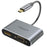 Promate USB-C Display Adapter, 4K UHD HDMI, 1080p VGA, Grey CDMEDIAHUB-C2.GRY