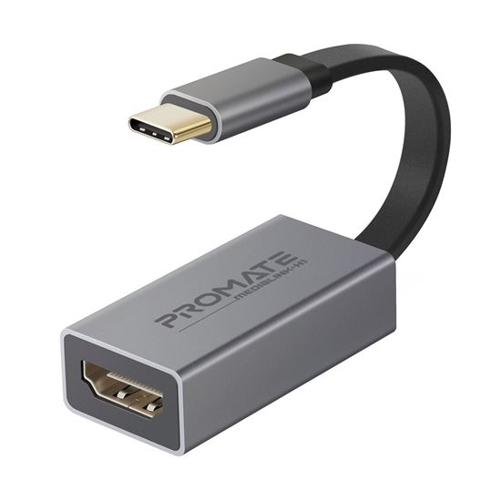 Promate USB-C to HDMI Adapter, Supports 4K@30Hz, USB-C Input, HDMI Output CDMEDIALINK-H1