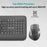 PROMATE Wireless Ergonomic Keyboard & Contoured Mouse. Sleek Tactical Full Size Keyboard Plus Ergonomic Contoured 5 Button Mouse. Auto Sleep Function. Smart Nano Reciever. 10m Range. Black CDPROCOMBO-8.BLK