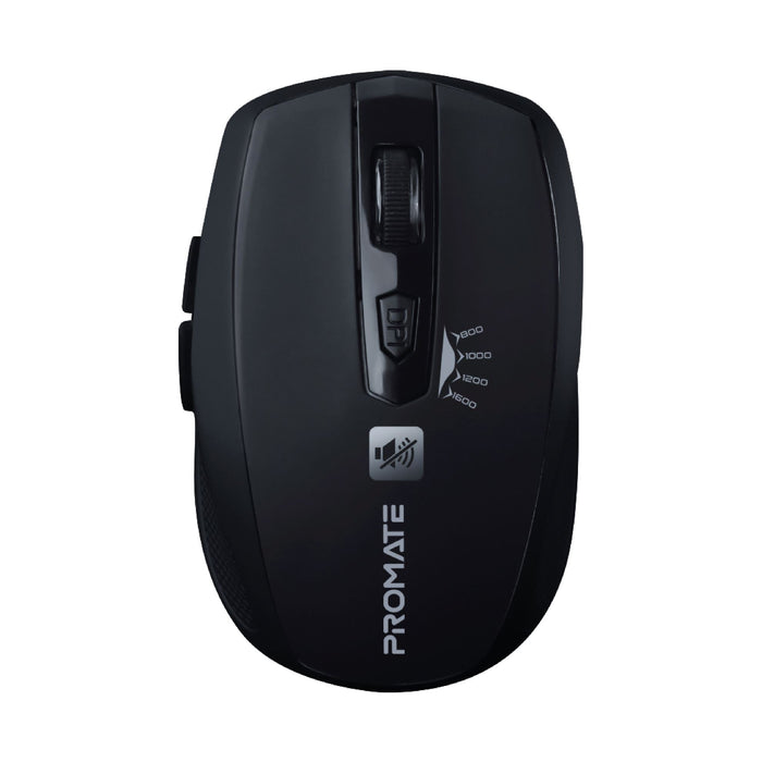 Promate Wireless Mouse with Smooth Scrolling, Black CDBREEZE.BLK