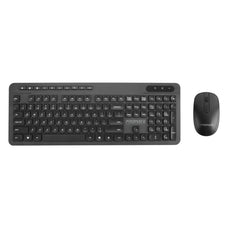 Promate Wireless Multimedia Keyboard & Mouse Combo, Full Sized Keyboard, Black CDPROCOMBO-11.BLK