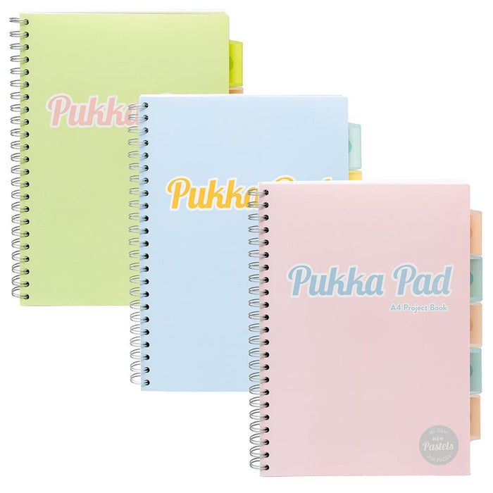 Pukka A4 Pastel Project Book, Blue FPP2012PSTBE