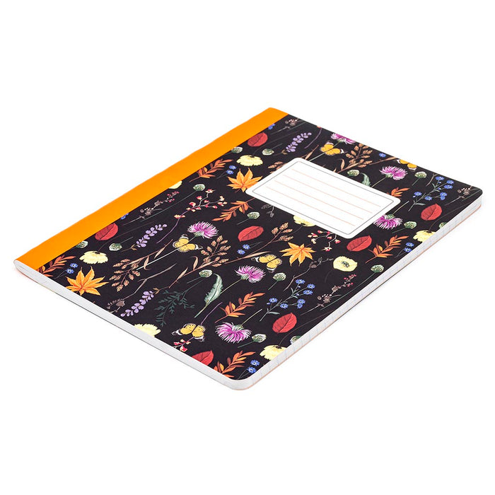 Pukka Bloom Composition Notebook, 247mm x 190 mm, Black FPP9516BLMBK