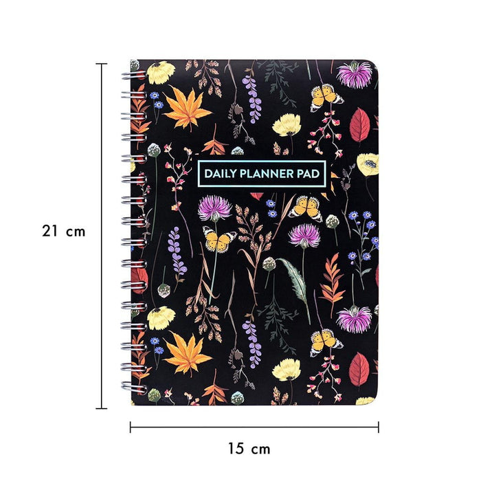 Pukka Bloom Daily Planner Pad A5 Black FPP9742BLM