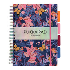 Pukka Bloom Hardcover Project Notebook, B5, Blue FPP9494BLMBE