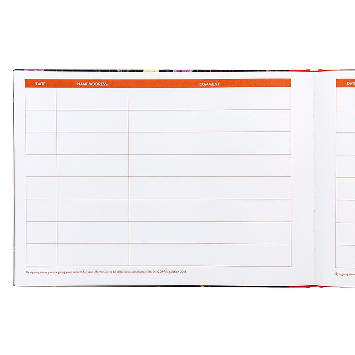 Pukka Bloom Visitors Book Black FPP9687BLM