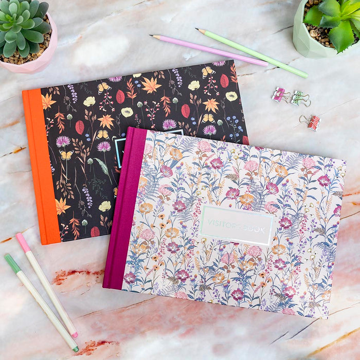 Pukka Bloom Visitors Book Black FPP9687BLM