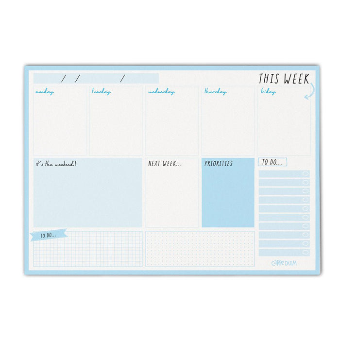 Pukka Carpe Diem Weekly Planner Pad Sky Blue CX1000171