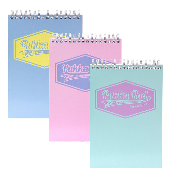Pukka Pastel Reporters Notepad, 76mm x 127mm, Blue FPP8907PSTBE