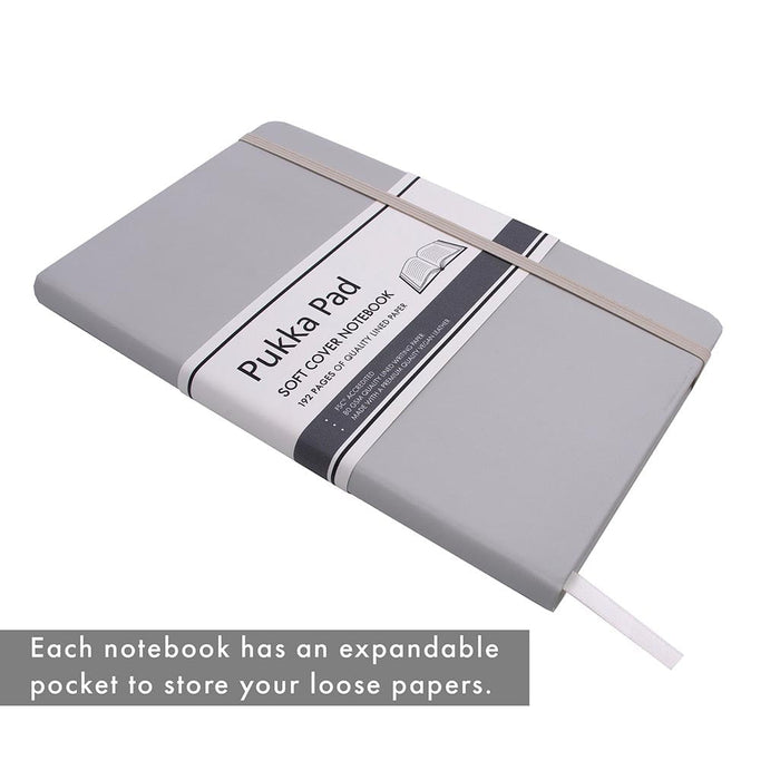 Pukka Signature Soft Cover Notebook 13x21cm Lined Oatmeal FPP7749SIG