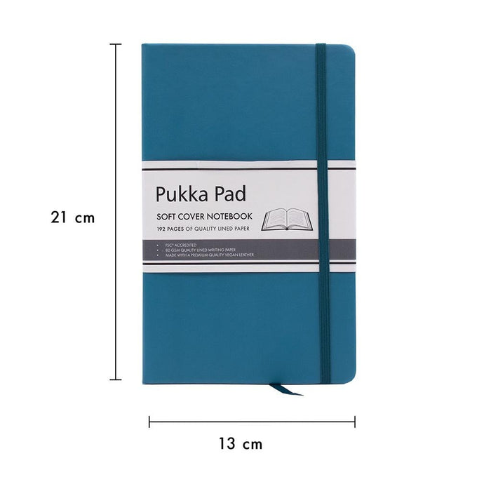 Pukka Signature Soft Cover Notebook 13x21cm Lined Teal FPP7752SIG