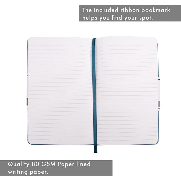 Pukka Signature Soft Cover Notebook 13x21cm Lined Teal FPP7752SIG
