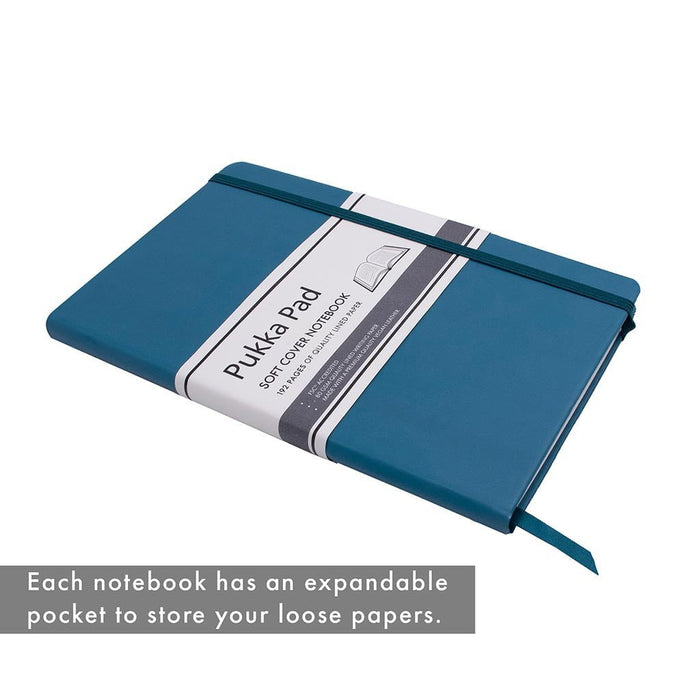 Pukka Signature Soft Cover Notebook 13x21cm Lined Teal FPP7752SIG