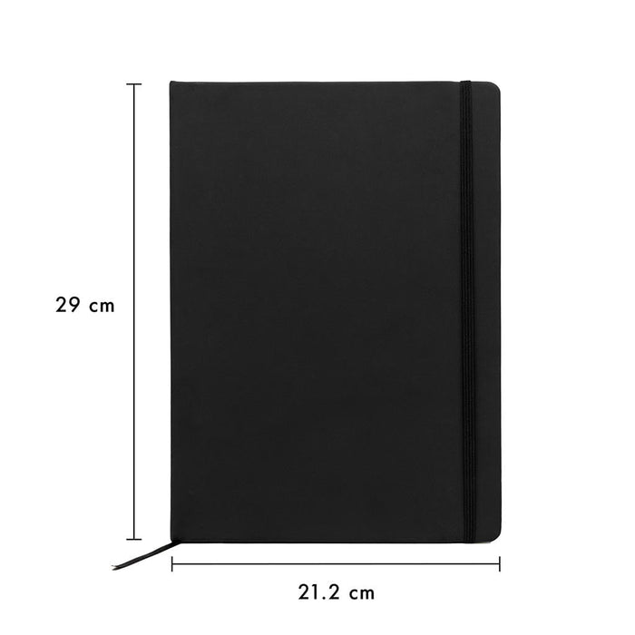 Pukka Soft Cover Lined Notebook A4 Black FPP6980SCN