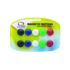 Quartet Magnetic Button 20mm Assorted Colours x 10's pack AOQTTMB20ASSTD