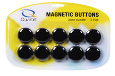 Quartet Magnetic Button 30mm Black x 10's AOQTTMB3000