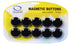 Quartet Magnetic Button 30mm Black x 10's AOQTTMB3000