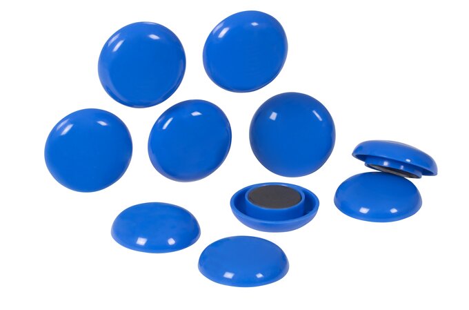 Quartet Magnetic Button 30mm Blue x 10's AOQTTMB3200