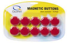 Quartet Magnetic Button 30mm Red x 10's AOQTTMB3100