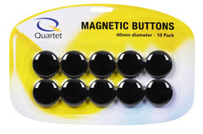 Quartet Magnetic Button 40mm Black x 10's AOQTTMB4000