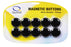 Quartet Magnetic Button 40mm Black x 10's AOQTTMB4000