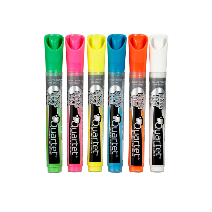 Quartet Neon Whiteboard Marker Bullet Tip 6's AOQTMLEDAS6