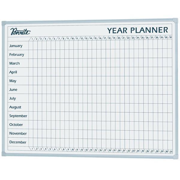 Quartet Penrite Year Planner Board 600 x 900mm AOQTYEAR0906