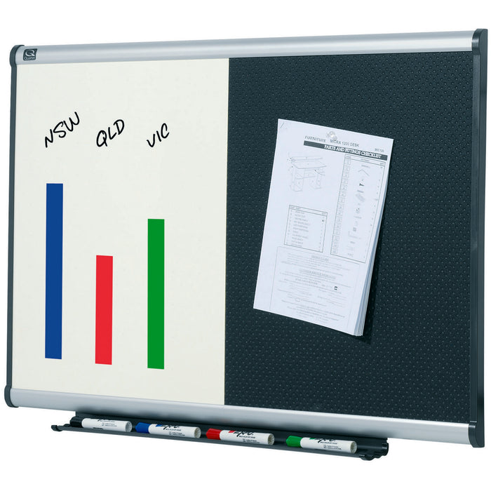 Quartet Prestige Aluminium Black Foam Combination Board 900mm x 600mm AOQTBTE643A