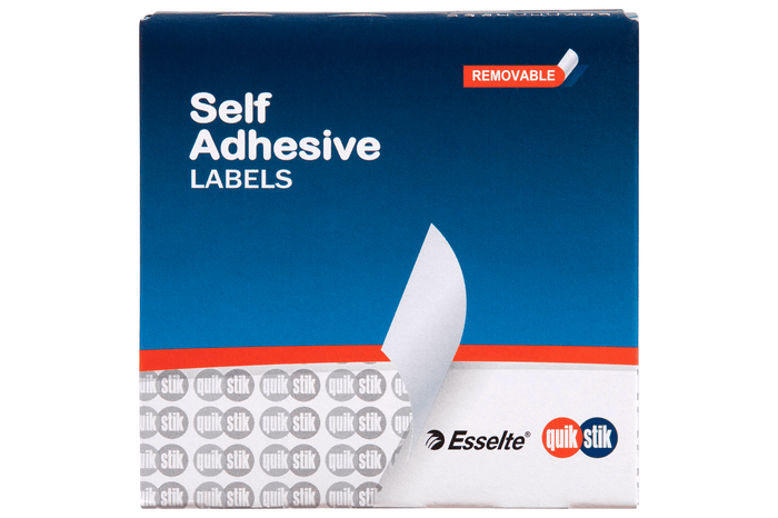 Quikstik Black Circular Labels 14mm AO80103CRBLK
