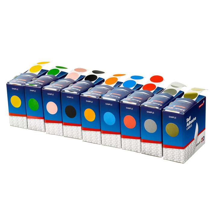 Quikstik Black Circular Labels 24mm AO80108CRBLK