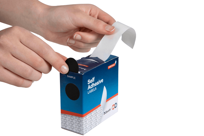 Quikstik Black Circular Labels 24mm AO80108CRBLK
