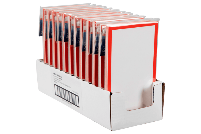 QuikStik Display Tickets Red Border 75 x 125mm x 10's AO48299