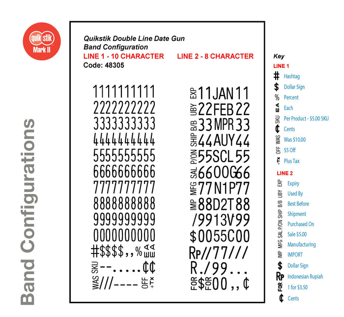 Quikstik Double Line Date Gun Mark II AO48305