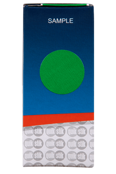 Quikstik Green Circular Labels 24mm AO80108CRGRN