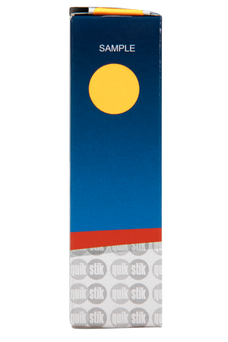 Quikstik Label Dispenser Circle 14mm Fluoro Orange 700 Labels, Permanent Adhesive AO80103CPFO