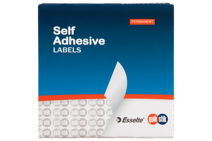 Quikstik Label Dispenser Circle 14mm Fluoro Yellow 700 Labels, Permanent Adhesive AO80103CPFY