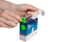 Quikstik Label Dispenser Circle 24mm Fluoro Green 350 Labels, Permanent Adhesive AO80108CPFG