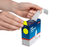 Quikstik Label Dispenser Circle 24mm Fluoro Yellow 350 Labels, Permanent Adhesive AO80108CPFY
