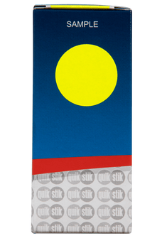 Quikstik Label Dispenser Circle 24mm Fluoro Yellow 350 Labels, Permanent Adhesive AO80108CPFY
