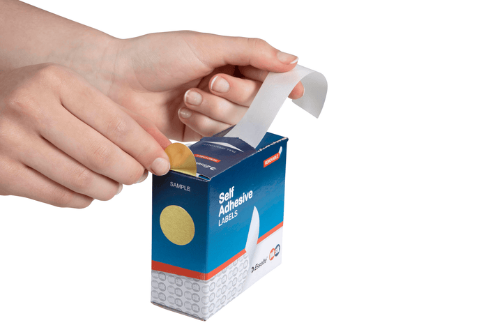 Quikstik Label Dispenser Circle 24mm Gold 250 Labels AO80108CRGLD