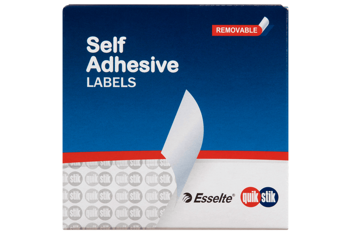 Quikstik Label Dispenser Rectangle 24mm x 49mm White 325 Labels AO80155RR
