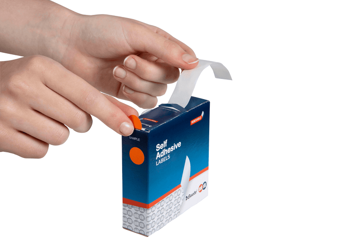 Quikstik Orange Circular Labels 14mm AO80103CRORG