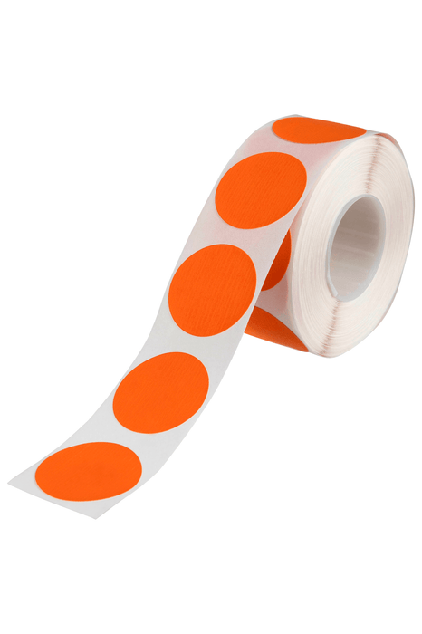 Quikstik Orange Circular Labels 24mm AO80108CRORG